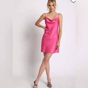Sans Souci Fuchsia Satin Dress